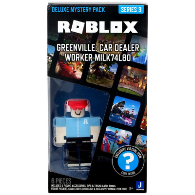 Roblox Series 3 Greenville: Car Dealer Worker MILK74L80 3-Inch Deluxe Mystery Pack