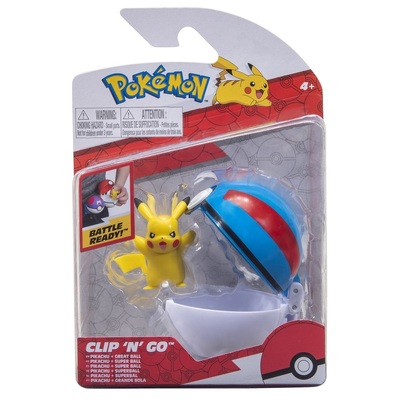 Pokemon: Clip-N-Go Ball - Pikachu + Great Ball