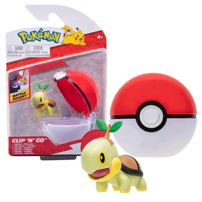 Pokemon: Clip-N-Go Ball - Turtwig + Poke Ball
