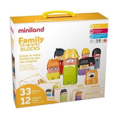 Miniland Educational Family Diversity Blocks Toy