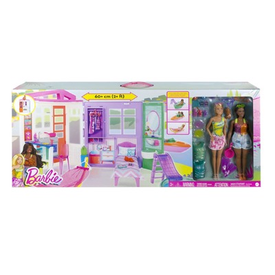 Barbie Holiday Fun Dolls Playset And Accessories HGM56