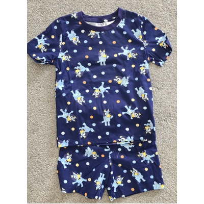 Bluey Print Blue Nightwear Tee and shorts set
