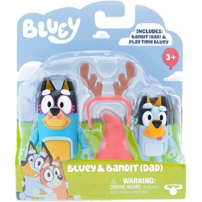 Bluey Figure 2 Pack Bluey & Bandit (Dad) - Playtime