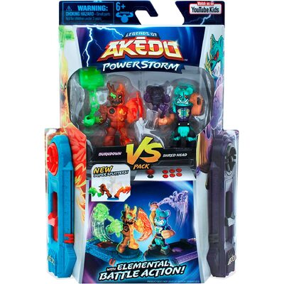 Legends of Akedo Powerstorm Versus Pack Burndown Versus Shred Head