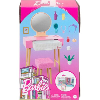 Barbie Indoor Furniture Make-up Table Accessories Playset HJV35