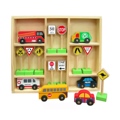 Fun Factory Wooden Toys - Cars and Traffic Signs (Australia) Boxed Set