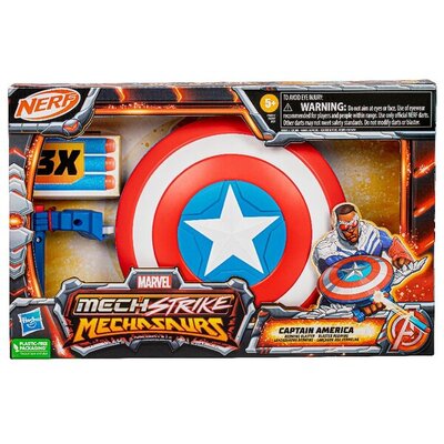 Marvel Mech Strike Mechasaurs Captain America Redwing Blaster