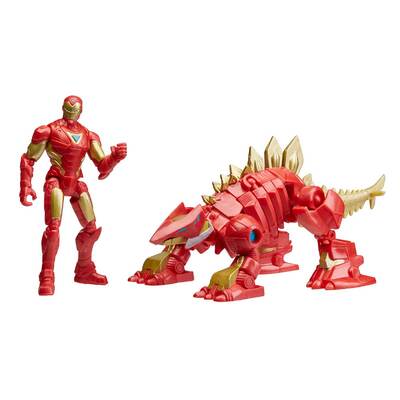 Marvel Mech Strike Mechasaurs 4 Inch Iron Man and Iron Stomper Mech Suit Figure