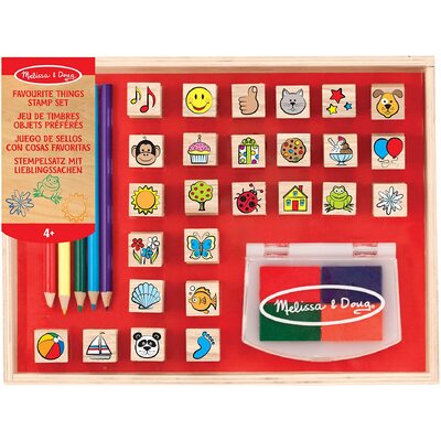 Melissa & Doug Wooden Favorite Things Stamp Set