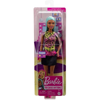 Barbie You Can Be Anything Makeup Artist Doll With Teal Hair HKT66