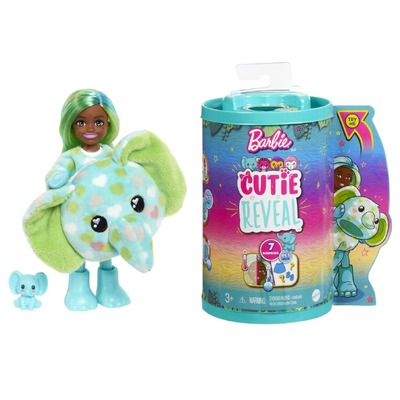 Barbie Cutie Reveal Chelsea Doll Jungle Series - Elephant