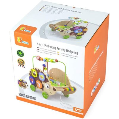 Viga Wooden Toy 5 in 1 Pull-Along Activity Hedgehog