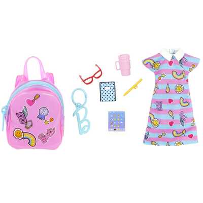 Barbie Fashion Bag With School Outfit And themed Accessories HJT44