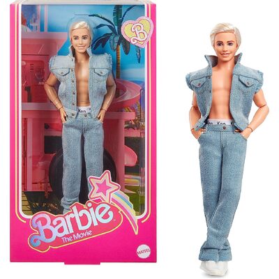 Barbie the Movie Collectible Ken Doll Wearing Denim Matching Set HRF27
