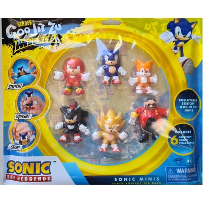 Heroes Of Goo Jit Zu Minis Sonic the Hedgehog Super Squishy Six Pack