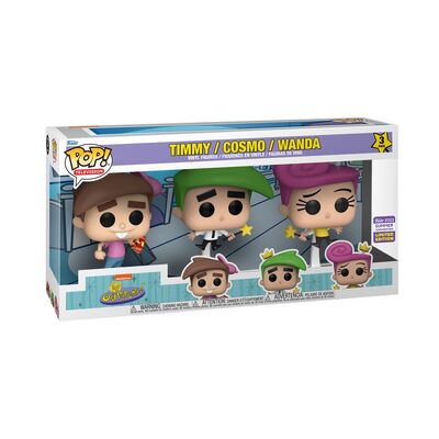 Funko Pop Fairly Odd Parents Timmy, Cosmo & Wanda SDCC 2023 3 Pack Vinyl Figure