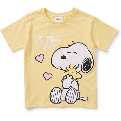 Peanuts Girls Snoopy Print Tee - Yellow (1)