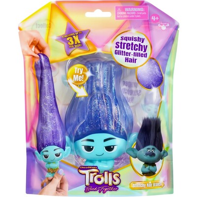 DreamWorks Trolls Band Together Super Squishy Pack - Stretchy Hair Branch