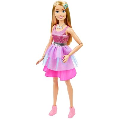 Barbie Large doll - Blond Hair and Shimmery Pink Dress 28" 71cm HJY02