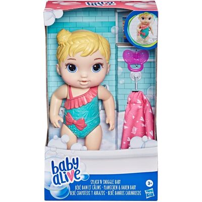 Baby Alive Splash N Snuggle Blonde Hair