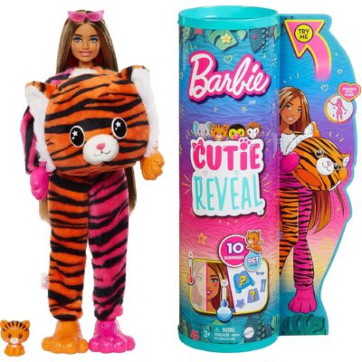 Barbie Cutie Reveal Jungle Series Tiger Doll