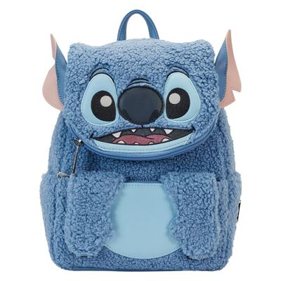 Loungefly Disney Lilo & Stitch Plush Sherpa Cosplay Mini Backpack