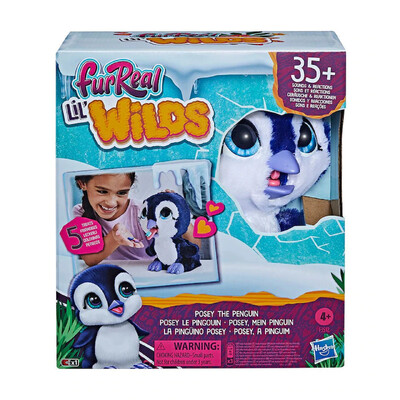 furReal Lil Wilds Penguin Animatronic Toy: Electronic Plush Pet