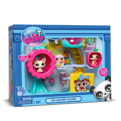 Littlest Pet Shop Fun Factory Playset with Virtual Code