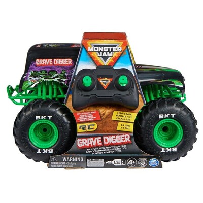 Monster Jam 1:15 Radio Control 2.4GHz Grave Digger Monster Truck Toy
