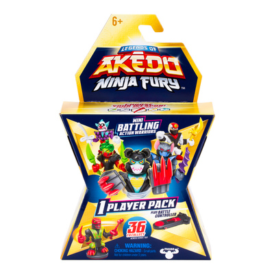 Legends of Akedo Ninja Fury Mini Battling Action Warriors 1 Player Pack