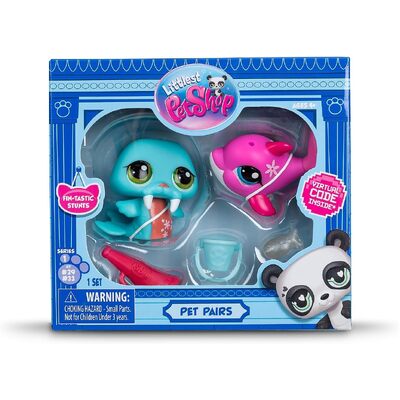 Littlest Pet Shop Pet Pairs with Virtual Code - Warlus #33 and Dolphin #29