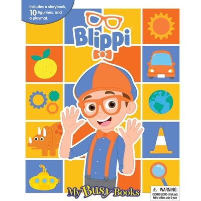 Blippi - My Busy Books with 10 license figurines