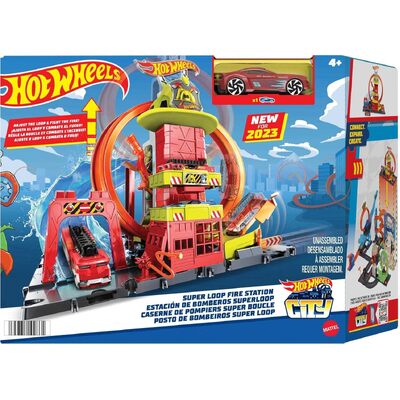 Hot Wheels City Super Loop Fire Station