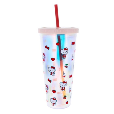 Hello Kitty Pretty in Pink Beaker & Straw