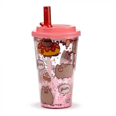 Pusheen The Cat Foodie - Double Walled Cup & Straw 