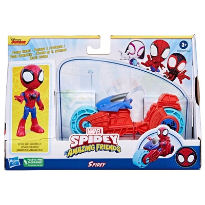 Marvel Spidey and His Amazing Friends Spidey Action Figure & Motorcycle