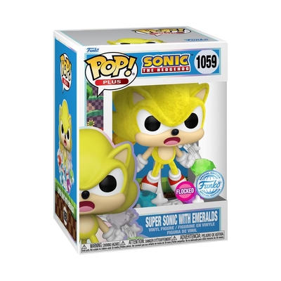 Funko Pop Sonic The Hedgehog - Super Sonic with Emeralds (Flocked) #1059 