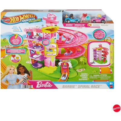 Hot Wheels RacerVerse Barbie Spiral Race Track Set