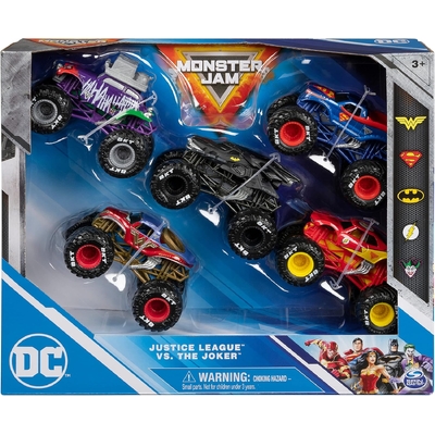 Monster Jam 1:64 DC Justice League Vs The Joker 5 Pack