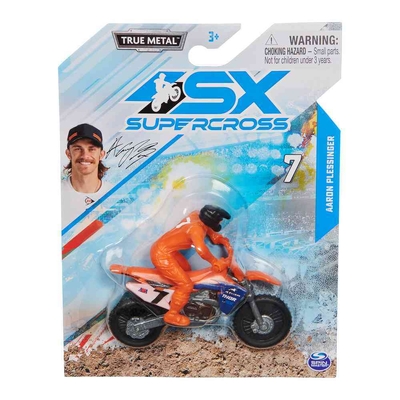 SX Supercross True Metal Aaron Plessinger 1:24 Motorcycle Figure