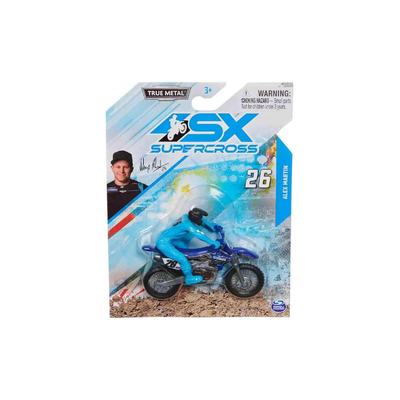 SX Supercross True Metal Alex Martin 1:24 Motorcycle Figure