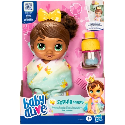 Baby Alive Shampoo Snuggle Sophia Sparkle Brown Hair Baby Doll