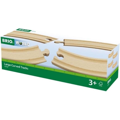 Brio World Large Curved Tracks Pack 4pc 33342