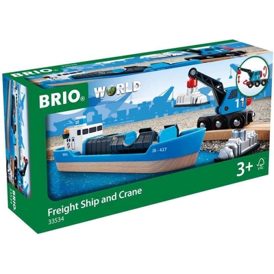 Brio World Freight Ship & Crane 4pc 33534