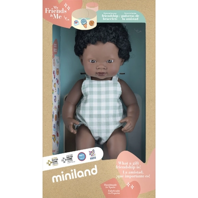 Miniland Educational My Friends & Me Baby Doll African Boy Dressed 38cm