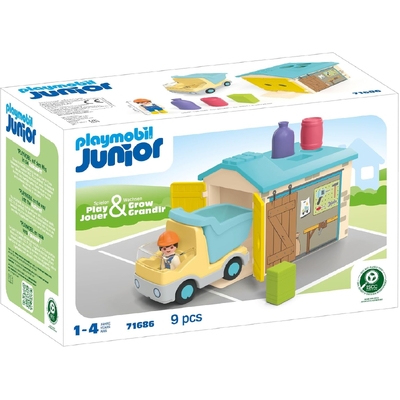 Playmobil JUNIOR: Construction Truck with Garage 9pc 71686