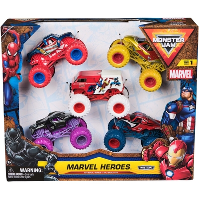 Monster Jam 1:64 Marvel 5 Pack