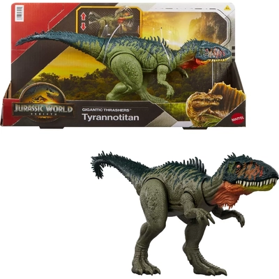 Jurassic World Rebirth Gigantic Thrashers Tyrannotitian  Dinosaur Figure Toy