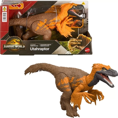 Jurassic World Rebirth Wild Roar Utahraptor Dinosaur Toy
