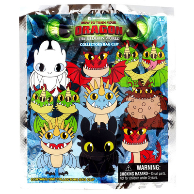 6x How to Train Your Dragon - 3D Figural Keychain Blind Bag